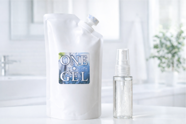 ワンゲルを日常のスキンケアに取り入れた様子